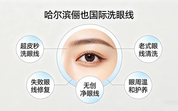 哈尔滨洗眼线认准俪也国际!超皮秒精准净眼线,一次见效不留痕
